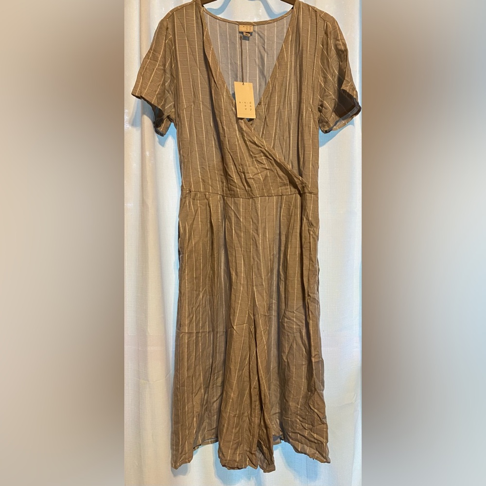 A New Day Red Sleeveless V-Neck Midi Dress